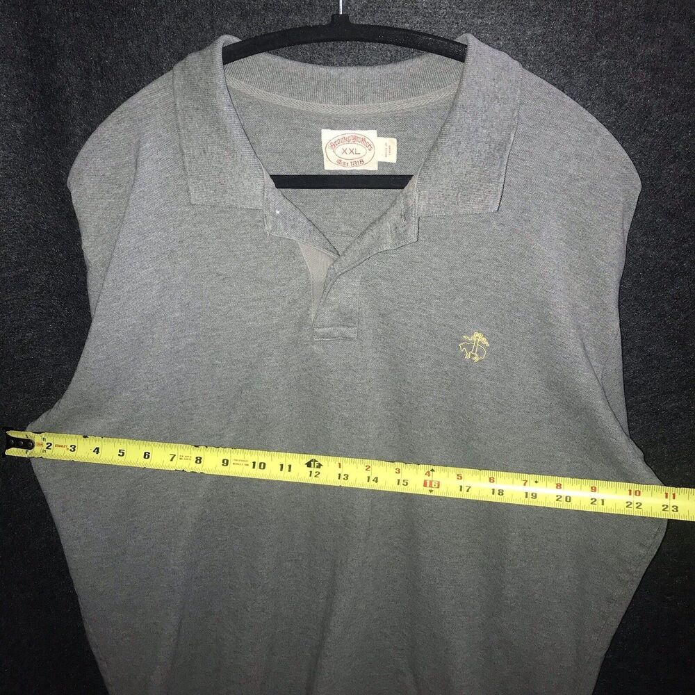 Brooks Brothers 1818 Men's Performance Polo Shirt 2XL Gray Short Sleeve - Picture 7 of 10